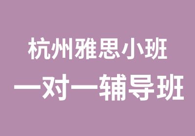 杭州雅思小班辅导班