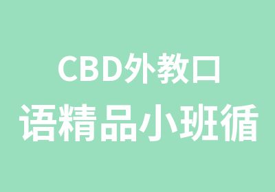 CBD外教口语精品小班循环开班中