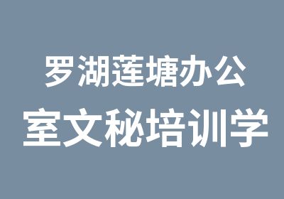 罗湖莲塘办公室文秘培训学校