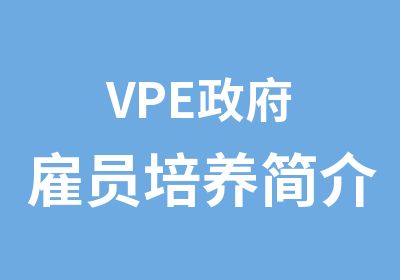 VPE政府雇员培养简介