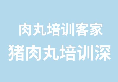 肉丸培训客家猪肉丸培训深圳大肉丸培训