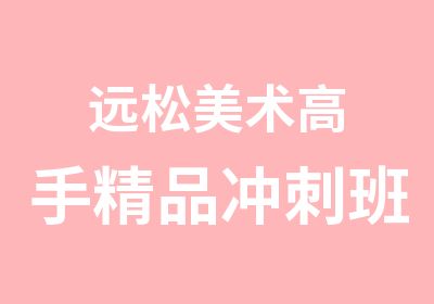 远松美术高手精品冲刺班