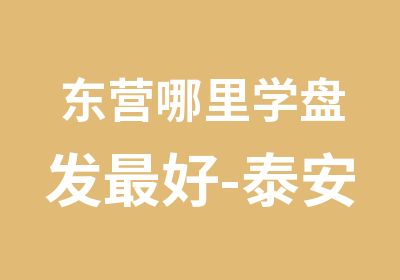 东营哪里学盘发好-泰安哪个剪发学校比较好