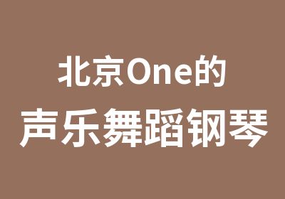 北京One的声乐舞蹈钢琴古筝等培训