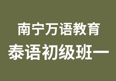 南宁万语教育泰语初级班小班教学