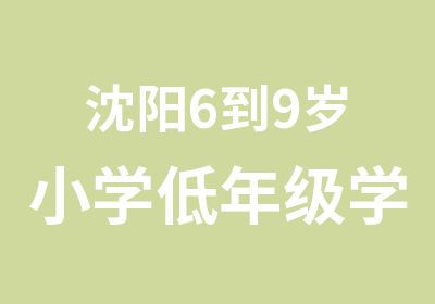 沈阳6到9岁小学低年级学生基础班