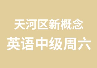 天河区新概念英语中级周六班辅导