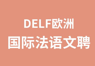 DELF欧洲国际法语文聘培训
