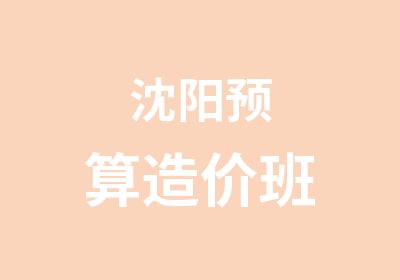 沈阳预算造价班