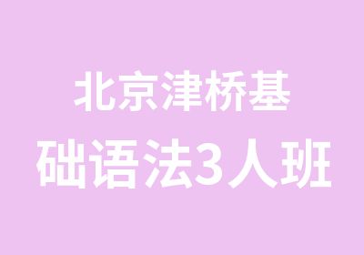 北京津桥基础语法3人班