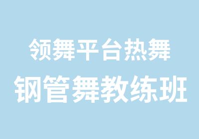 领舞平台热舞钢管舞教练班