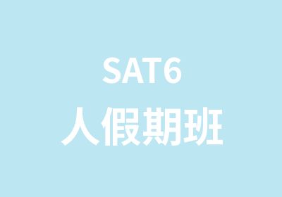 SAT6人假期班