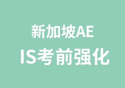 新加坡AEIS考前强化