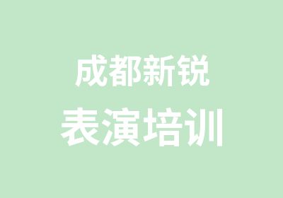 成都新锐表演培训