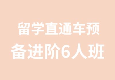 留学直通车预备进阶6人班