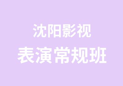 沈阳影视表演常规班