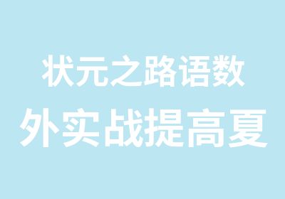 之路语数外实战提高夏令营