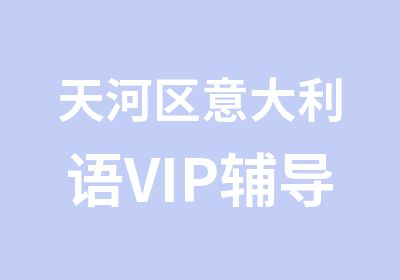 天河区意大利语VIP辅导班