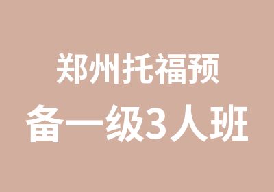 郑州托福预备一级3人班