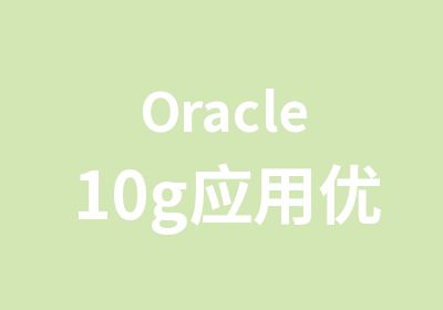 Oracle10g应用优化课程