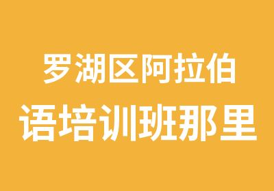 罗湖区阿拉伯语培训班那里有