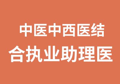 中医中西医结合执业助理医师资格考试