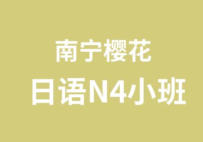 南宁樱花日语N4小班