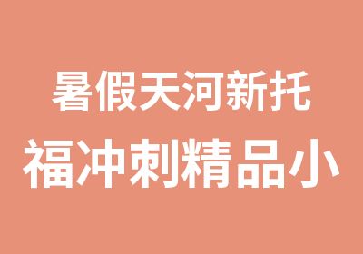 暑假天河新托福冲刺精品小班辅导