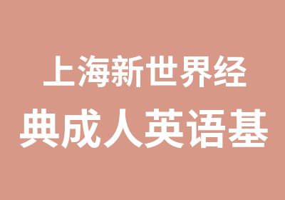 上海新世界经典成人英语基础培训班