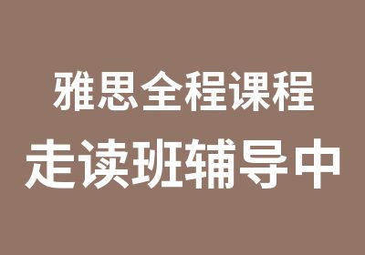 雅思全程课程走读班辅导中心