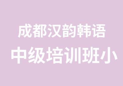 成都汉韵韩语中级培训班小班教学