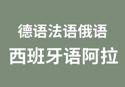 德语法语俄语西班牙语阿拉伯语课程