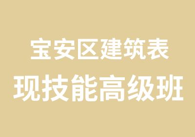 宝安区建筑表现技能班培训