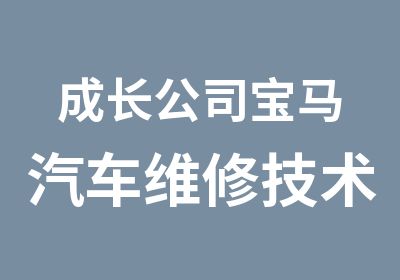 成长公司宝马汽车维修技术深度研修班