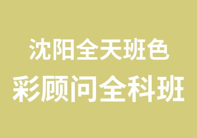 沈阳全天班色彩顾问全科班