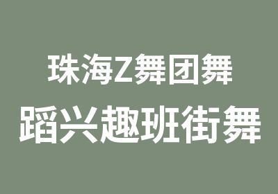 珠海Z舞团舞蹈兴趣班街舞爵士舞培训学习班