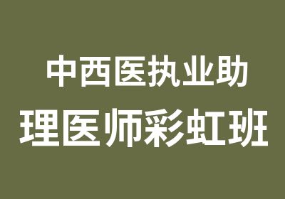 中西医执业助理医师彩虹班培训