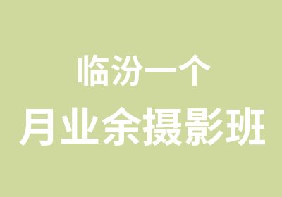 临汾一个月业余<em>摄影</em>班