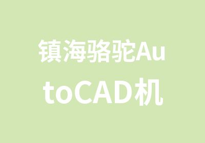 镇海骆驼AutoCAD机械制图班