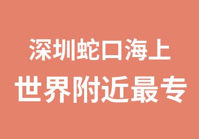 深圳蛇口海上世界附近专业的商务汉语培训