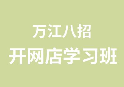 万江八招开网店学习班