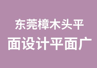 东莞樟木头平面设计平面广告设计师培训