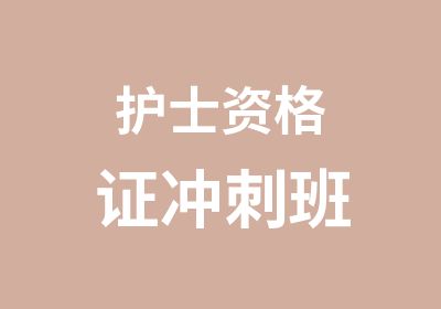 护士资格证冲刺班