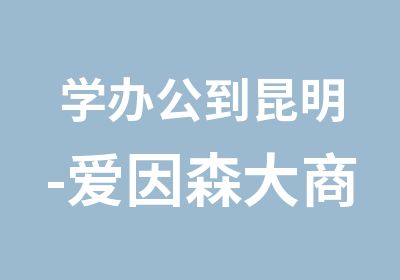 学办公到昆明-爱因森大商汇校区电脑办公综合运用班