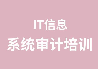 IT信息系统审计培训