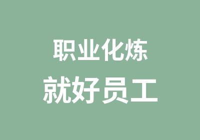 职业化炼就好员工