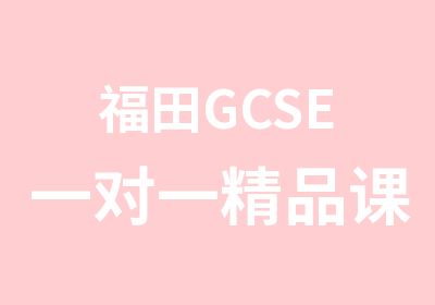 福田GCSE精品课程培训