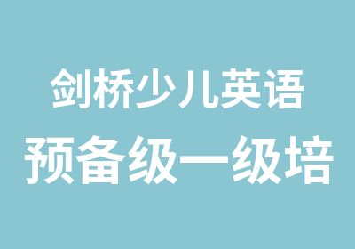 剑桥少儿英语预备级一级培训