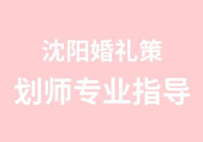 沈阳婚礼策划师专业指导