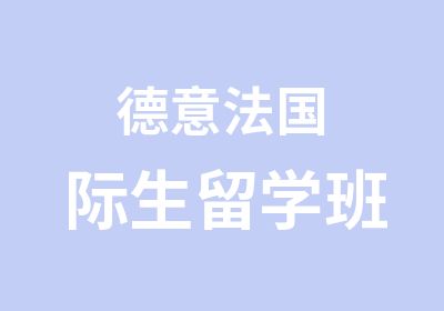 德意法国际生留学班